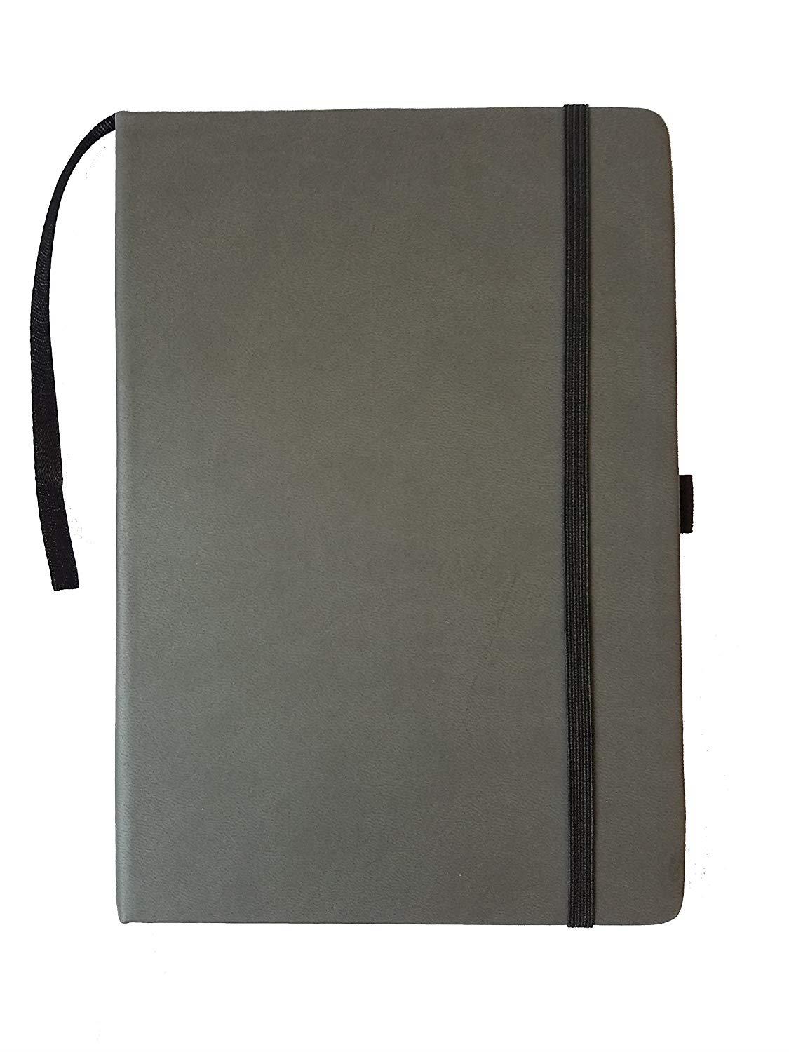 ImpecGear Classic Notebook/ Writing Journal 5.5 x 8.25 Black Gray Orange FREE PEN (ASSORTED COLOR-PACK OF 4)