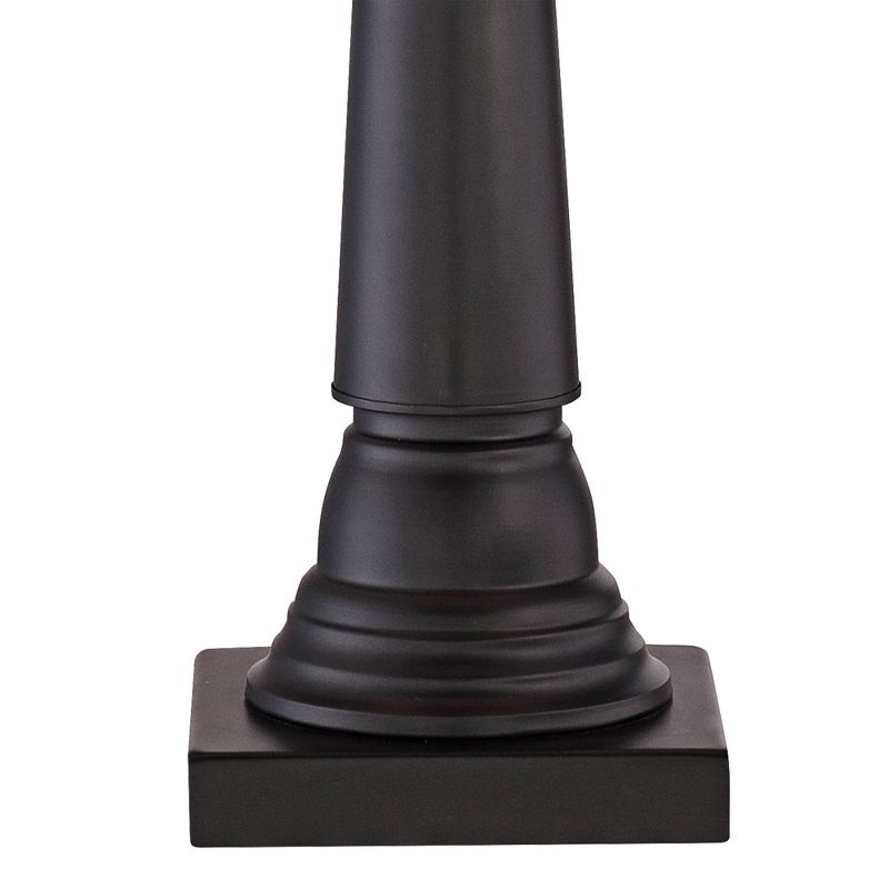 360 Lighting Dolbey Bronze Tapered Column Cream Shade Table Lamps Set of 2