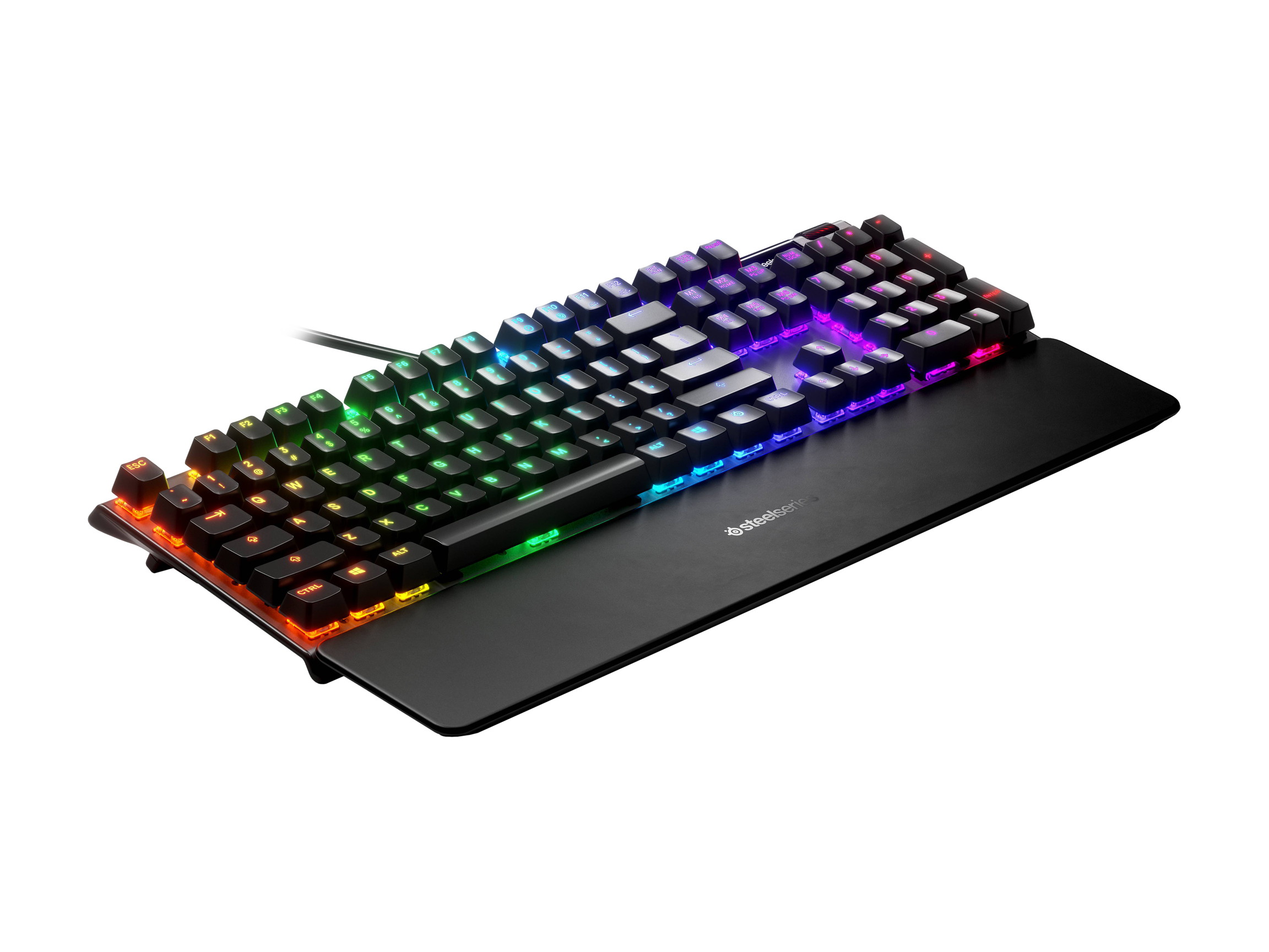 SteelSeries Apex 7 TKL Compact Mechanical Gaming Keyboard - OLED Smart Display - USB Passthrough and Media Controls - Linear and Quiet - RGB Backlit