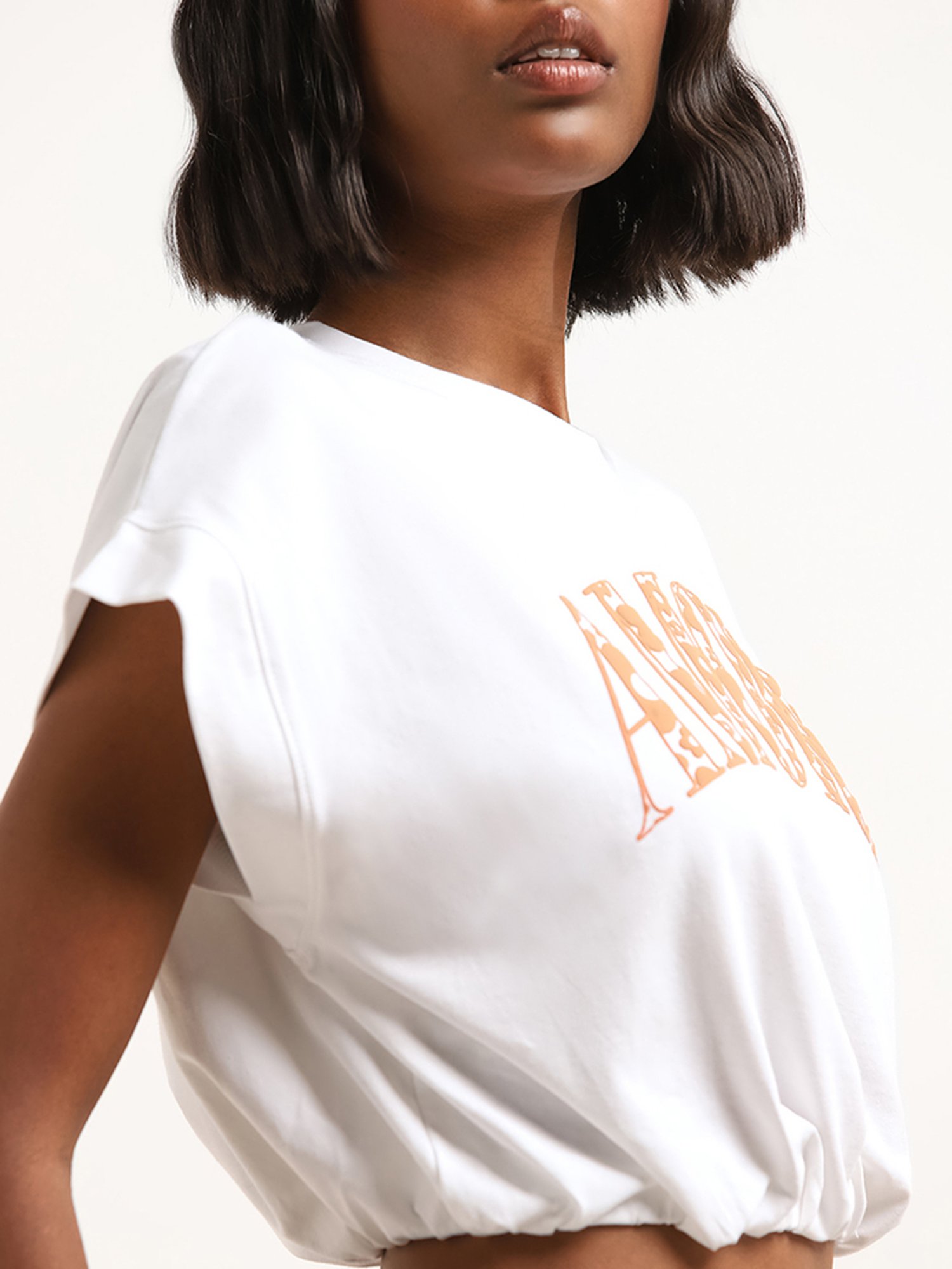 Nuon by Westside White Text Design T-Shirt