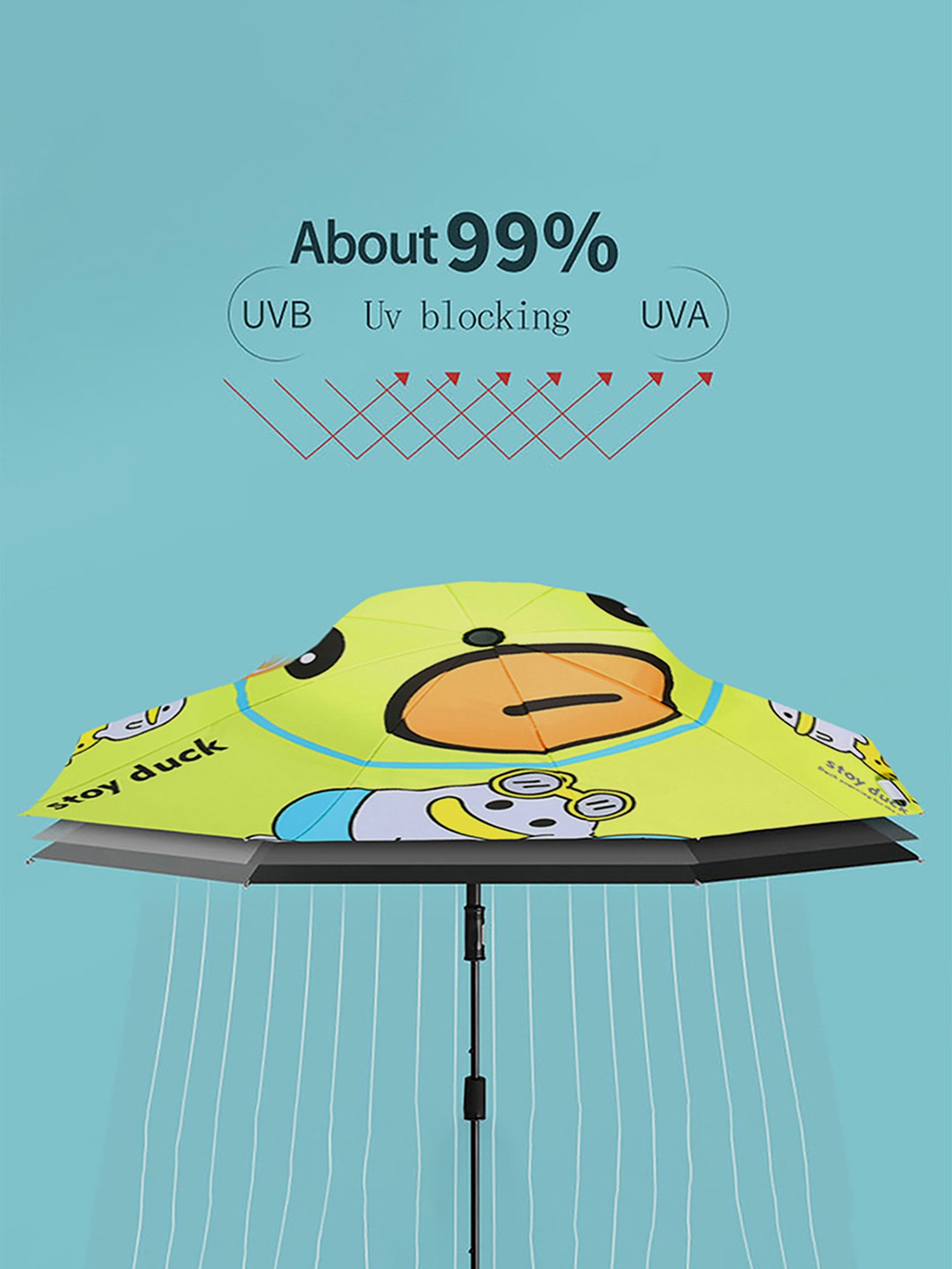 Little Surprise Box LLP Green Polyester Kids Umbrella