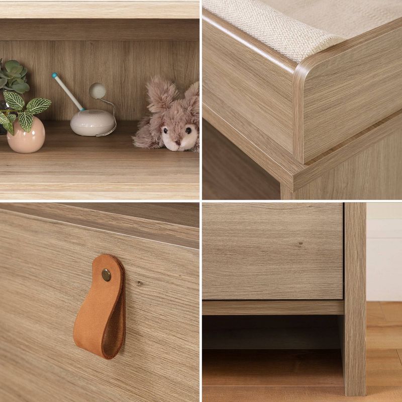 Hankel Changing Table - Pure White and Weathered Oak - South Shore