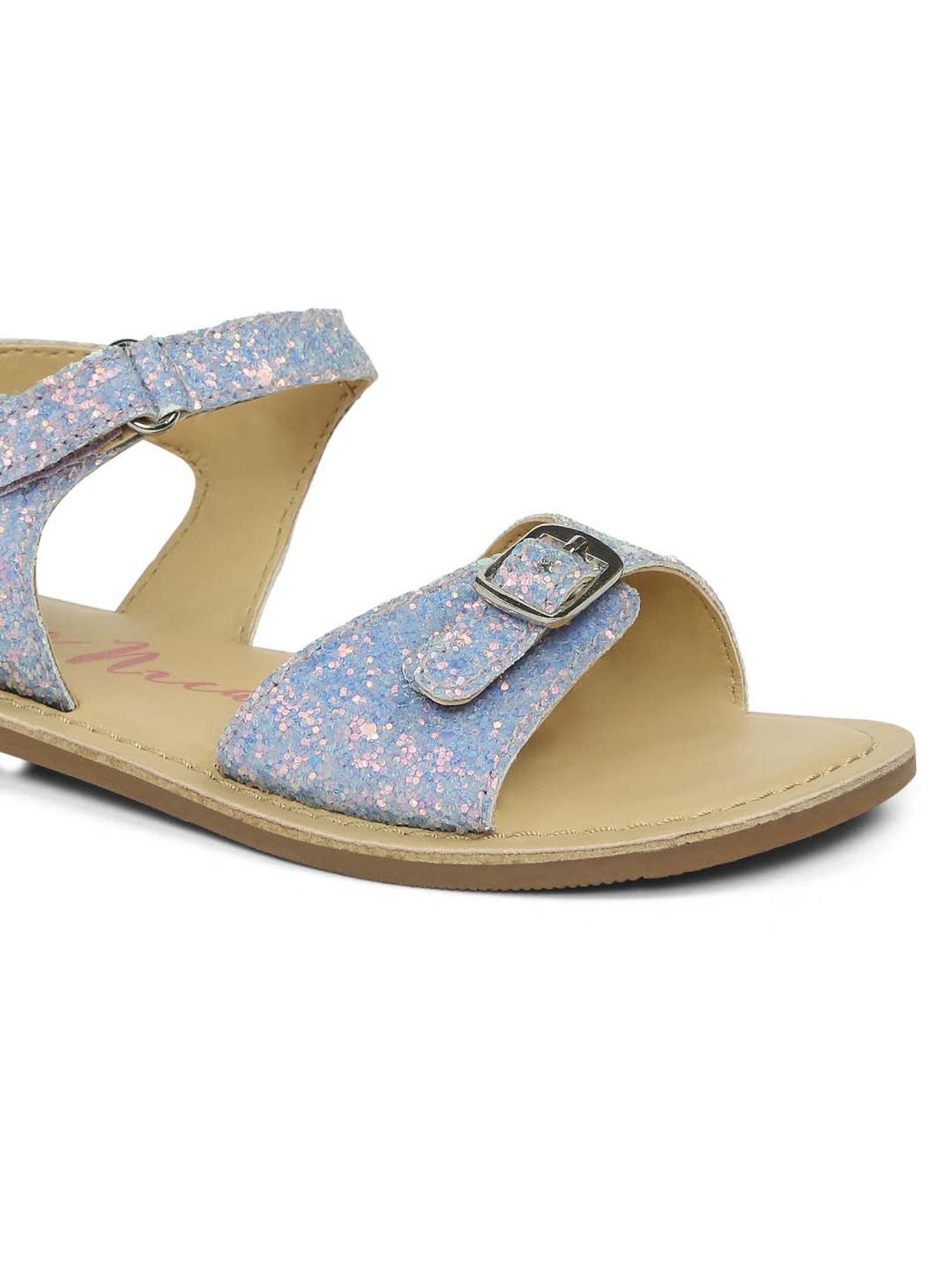 Aria Nica Kids Sassy Lilac & Beige Ankle Strap Sandals