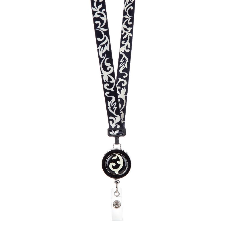 ID Avenue Ribbon Lanyard Black & Ivory