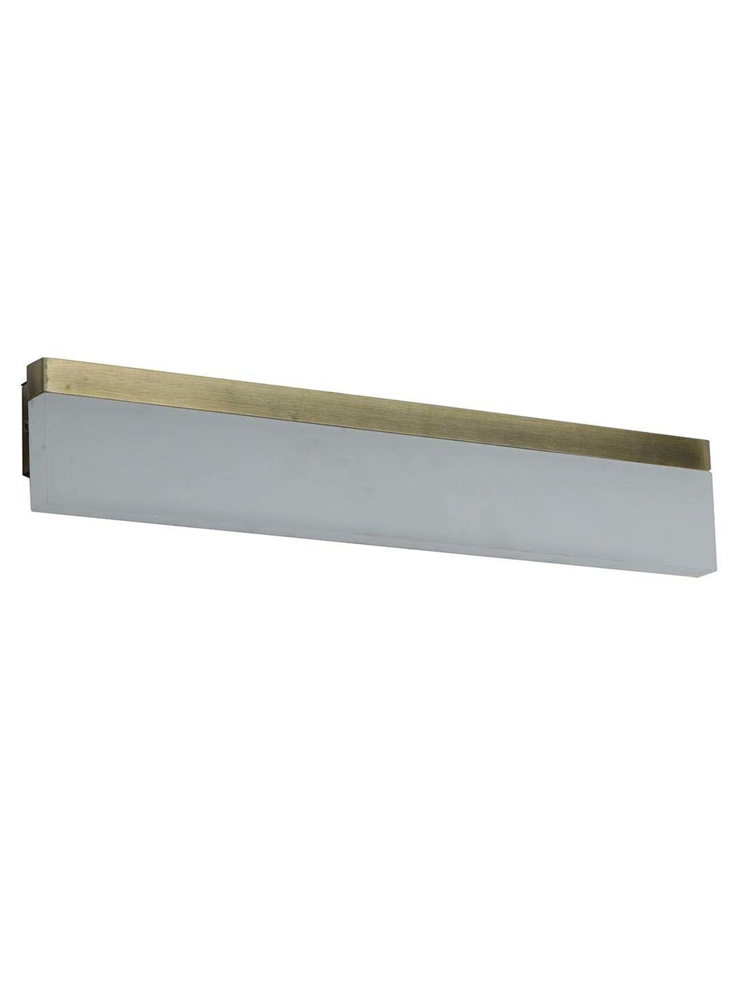 Fos Lighting White & Gold Acrylic 17 Inch Wide Rectangular Bar 18W Warm Led Vanity Mirror Light