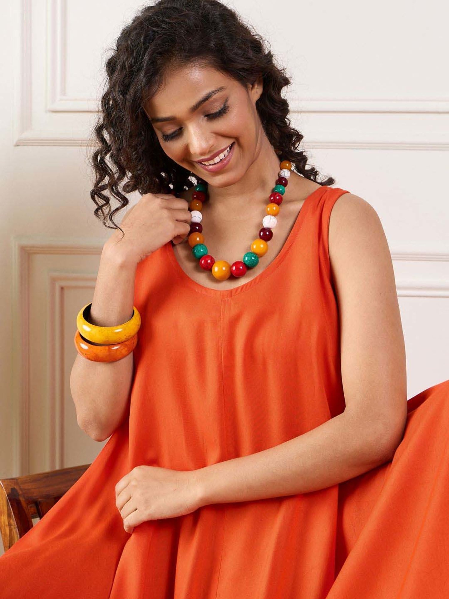 Inweave Orange Regular Fit Jumpsuit