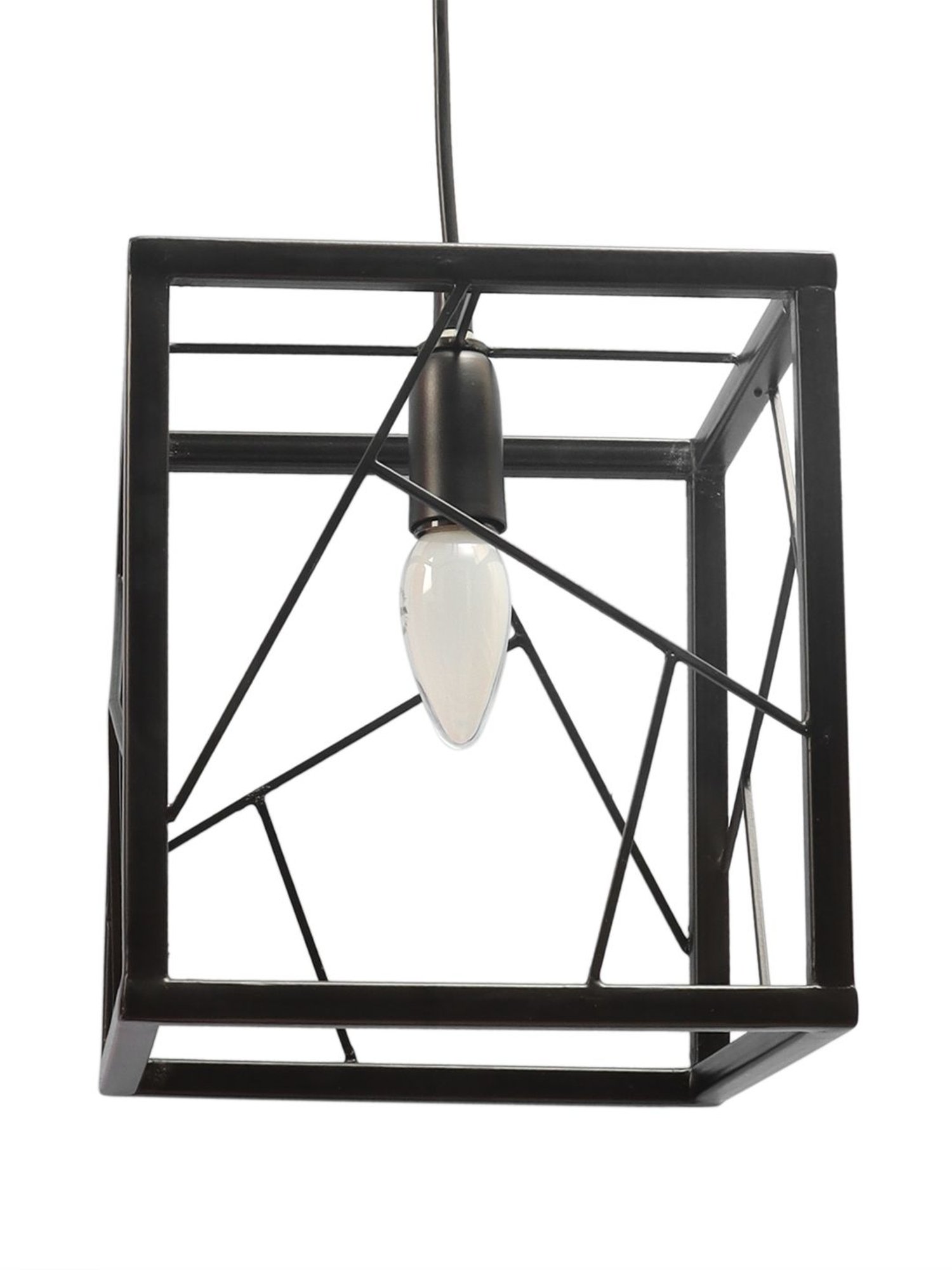 Tayhaa Stylish Black Cage Pendant Lamp