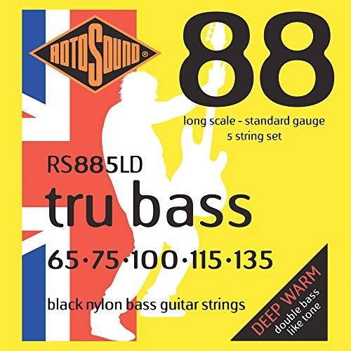 Rotosound RS885LD Trubass Black Nylon Flatwound Strings