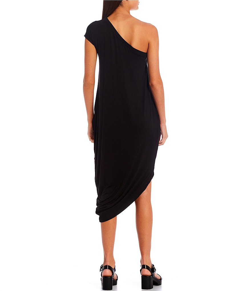 Good Luck Gem One Shoulder Asymmetric Hem Dress