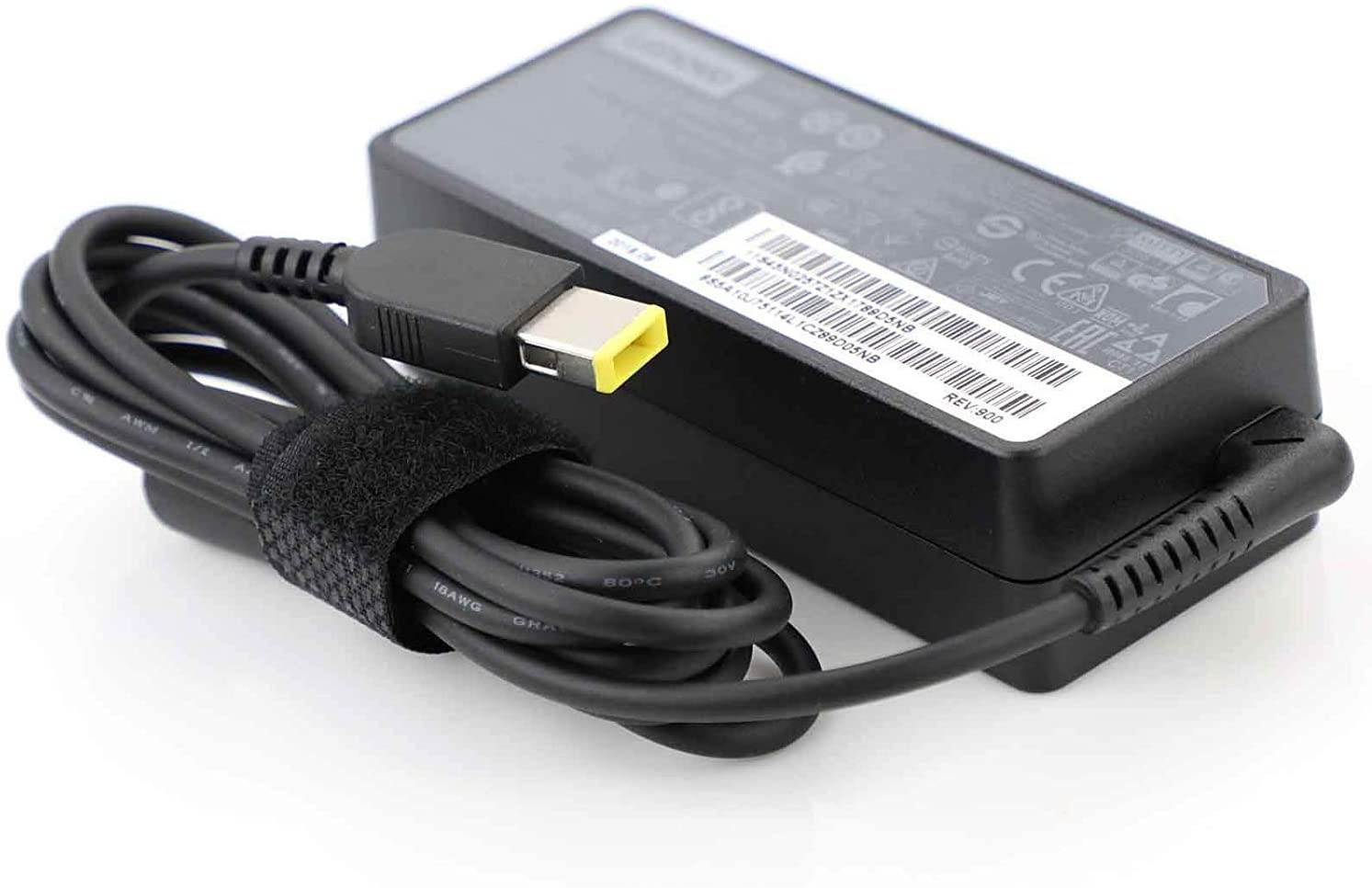 Laptop Charger 65W watt Slim Square tip AC Power Adapter Include Power Cord for Lenovo ThinkPad Yoga
