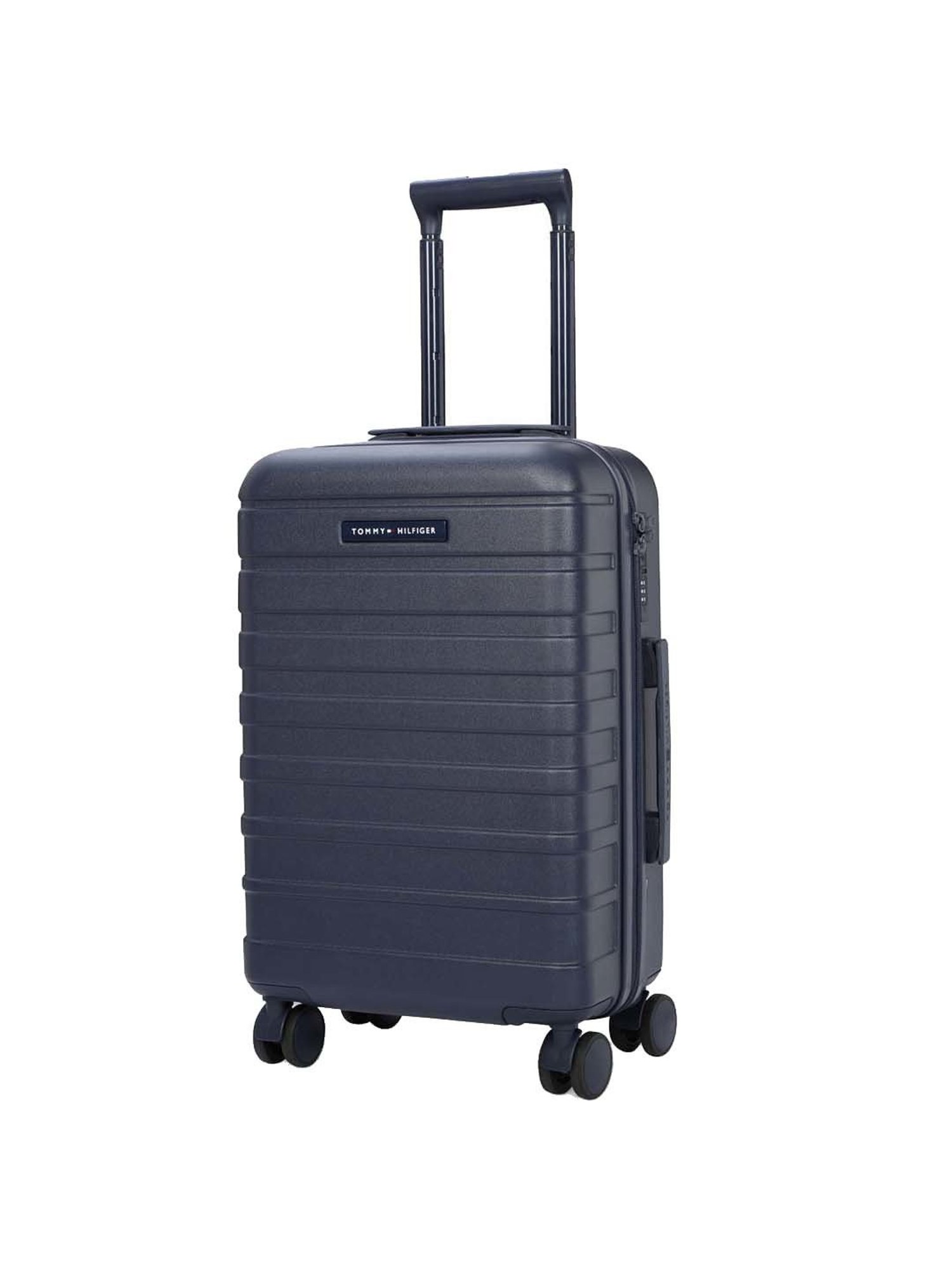 Tommy Hilfiger Navy 8 Wheel Small Hard Cabin Trolley - 35 cm