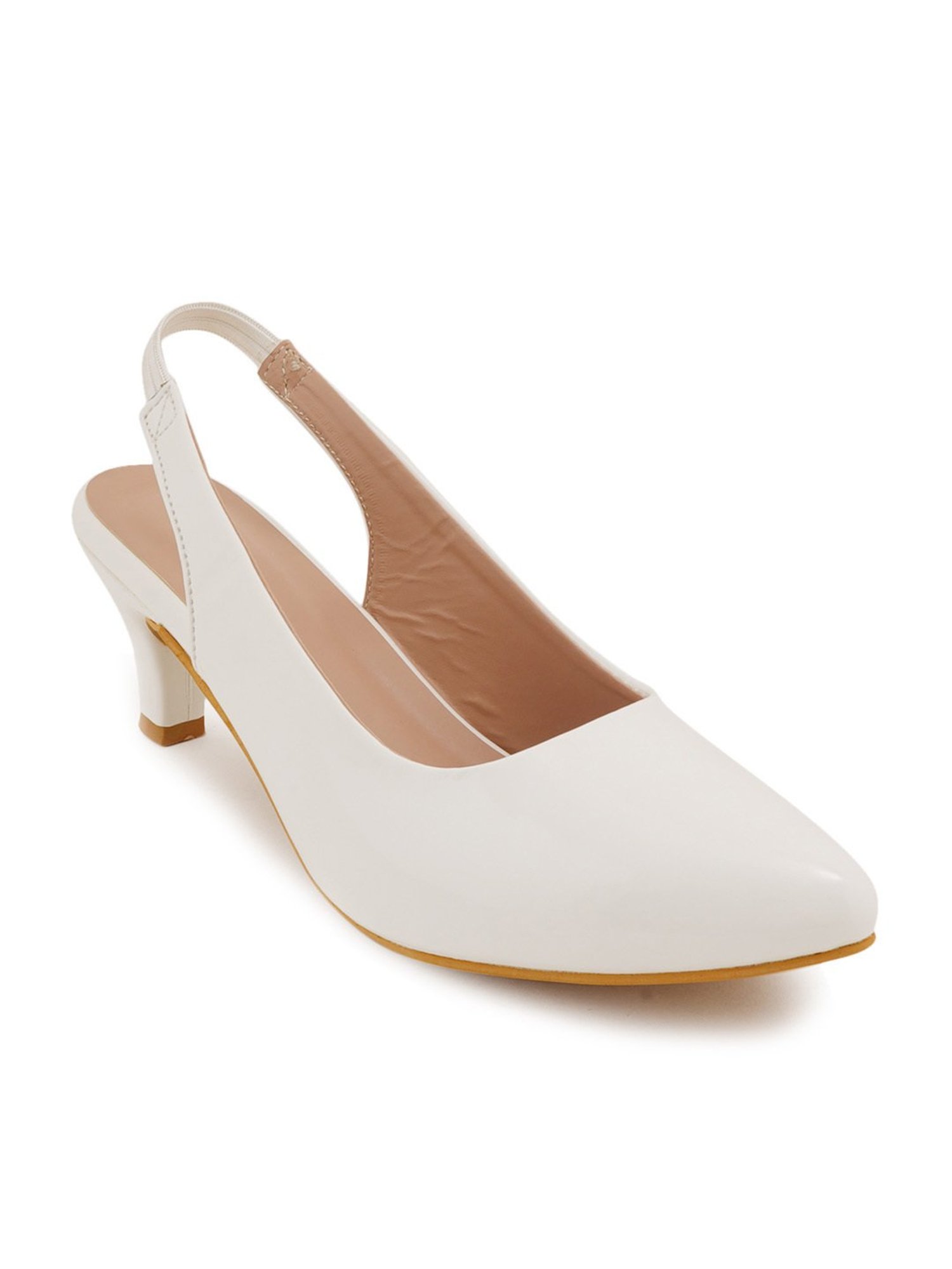 Scentra Women's White Sling Back Sandals