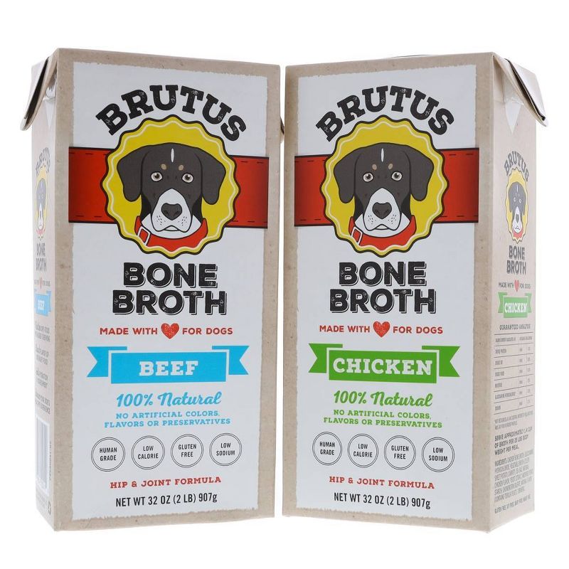 Brutus Bone Broth Hip & Joint Formula Wet Dog Food Supplement Chicken - 32oz