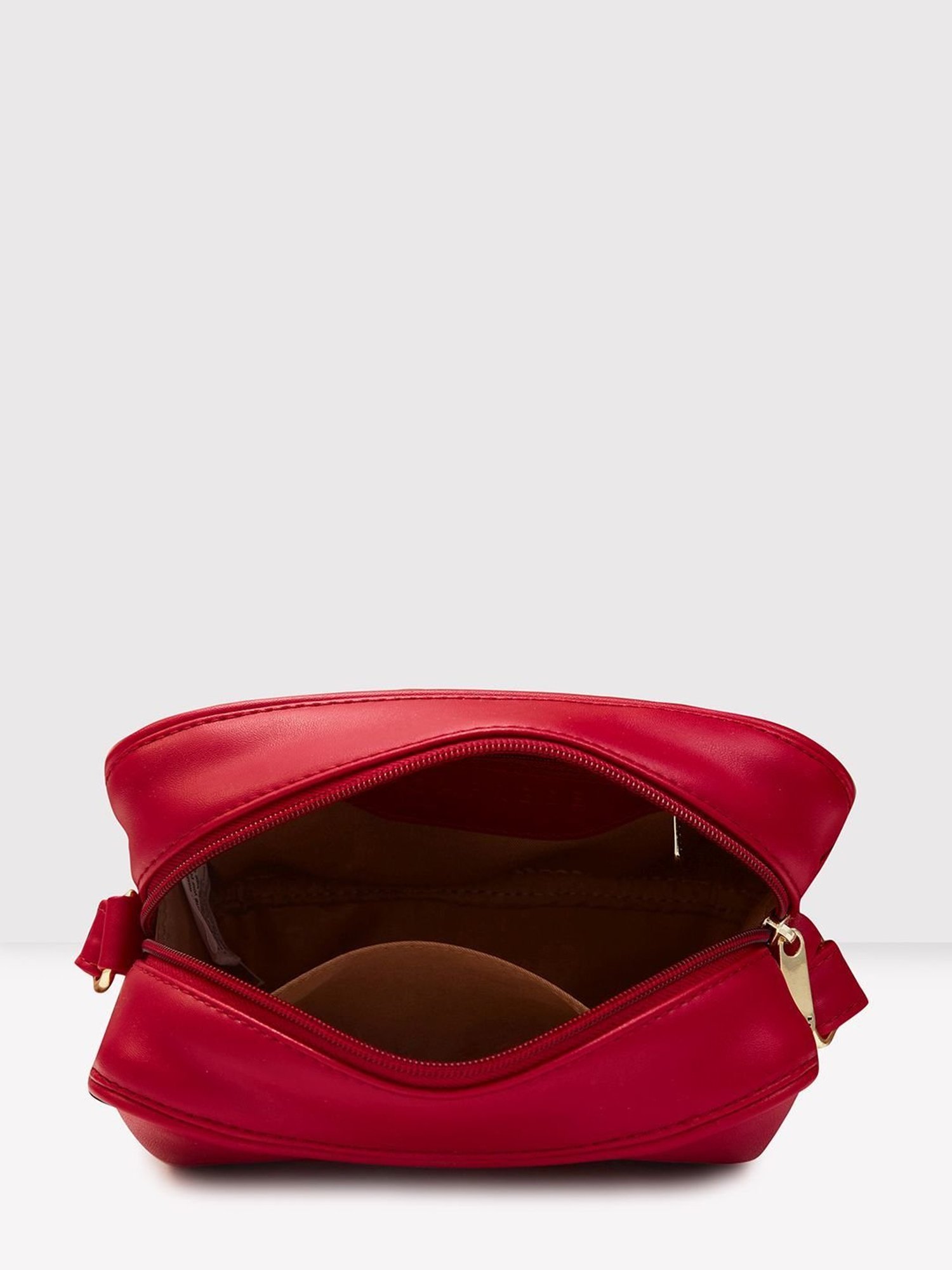 Caprese Burgundy Solid Medium Sling Handbag