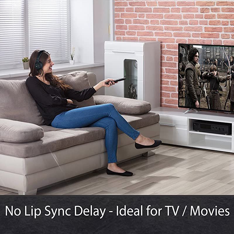 HT4189 Wireless Headphones for TV Watching with Bluetooth Transmitter Digital Optical AUX RCA PC USB Wireless Hearing Headset 40 Hours Battery Plug n Play No Audio Delay 100ft Range