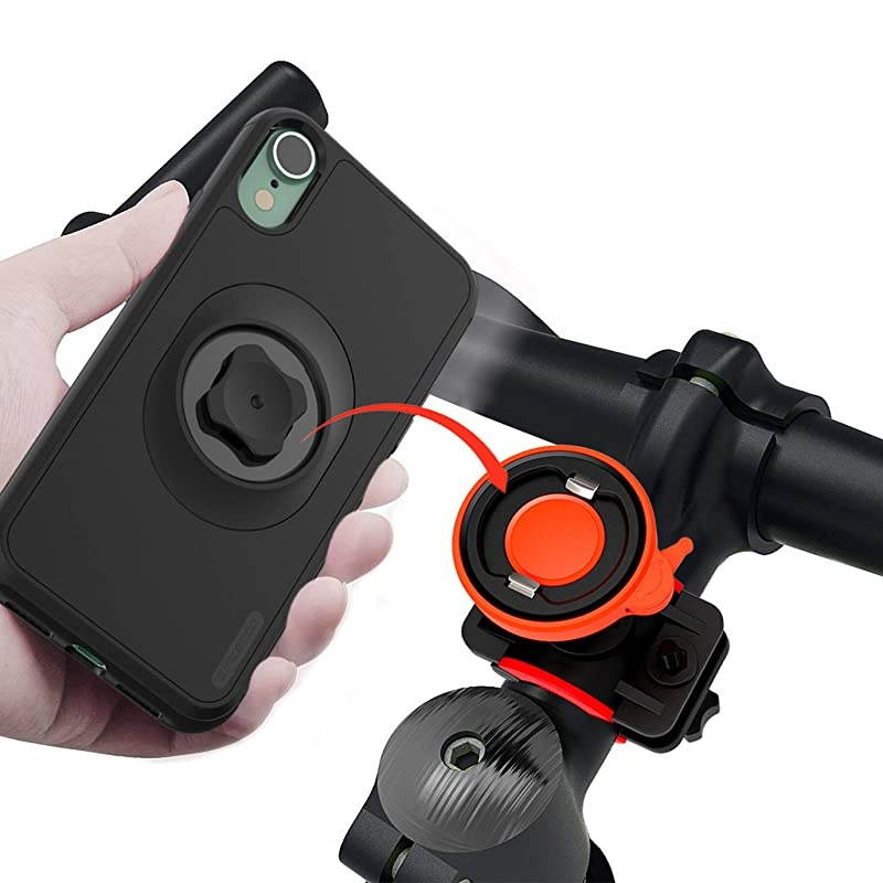 Bicycle Phone Mount with Shockproof Case for iPhone XRMotorcycle Handlebars Cell Phone Holder Built Quick Mount 360 Rotation Adjustable StandMountain Road Bike Cycling Kit iPhone XR