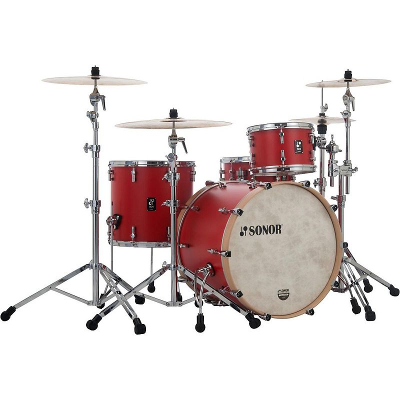 Sonor SONOR SQ1 3-Piece Shell Pack with 24 in. Bass Drum Hot Rod Red