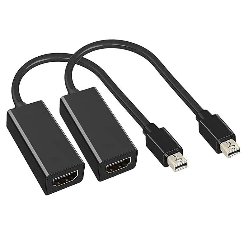 Mini DisplayPort to HDMI Adapter,  Thunderbolt to HDMI Converter for MacBook Air/Pro, Microsoft Surface Pro/Dock, Monitor, Projector and More (1-Pack, Black)