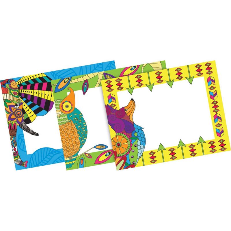 Barker Creek 81pc Bohemian Animals Nametag and Name Plate Set