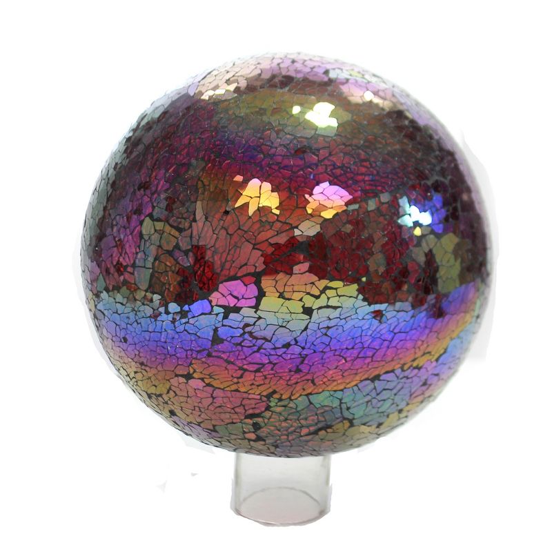 Home & Garden 9.75" Baroque Gazing Ball Glass Mosaic Landscape Decor Evergreen Enterprises Inc  -  Outdoor Sculptures And Statues