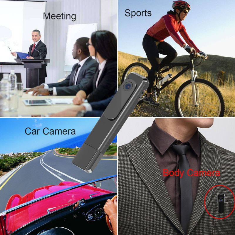 Mini Body Camera Spy Cam 1080P HD Hidden Camera Pen Portable Pocket Clip Wearable Hidden Camera Small Video Camcorder Car Cameras