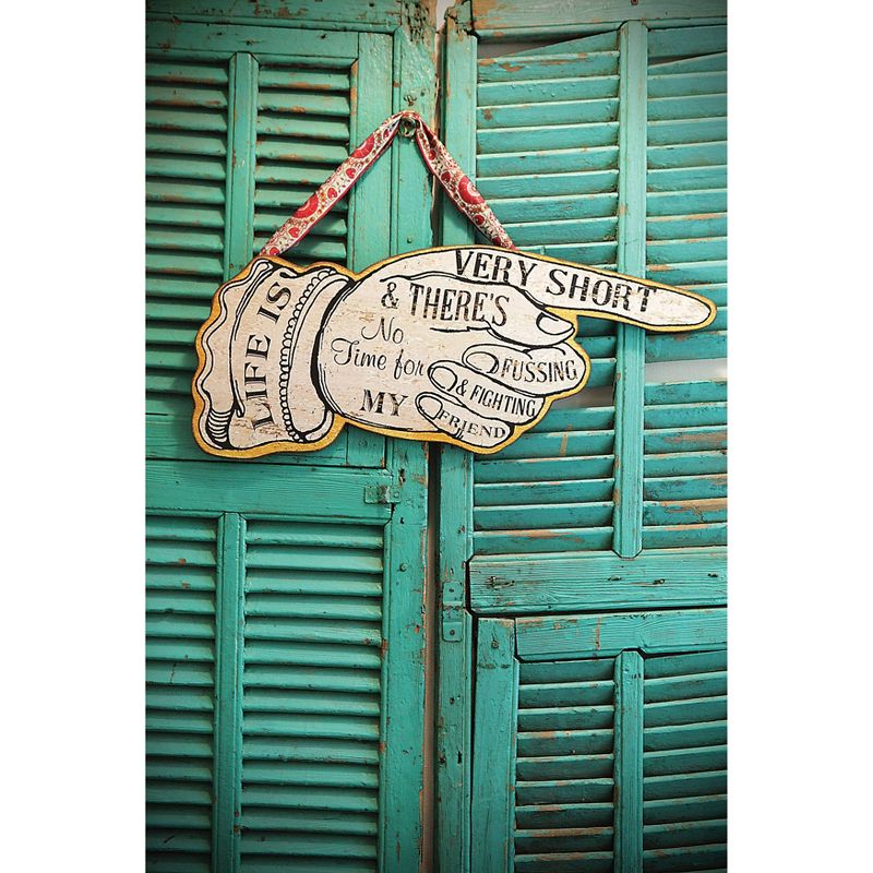 MDF "Life is Very Short" Wall Décor - 3R Studios