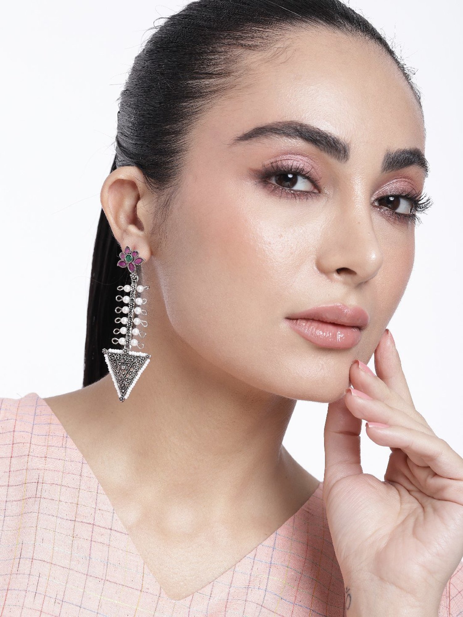 Abdesigns Graceful High Quality German Silver Earrings