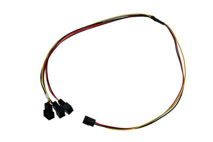 Phobya 3-Pin Fan to 3x 3-Pin Fan Breakout Cable - 60cm (81124)