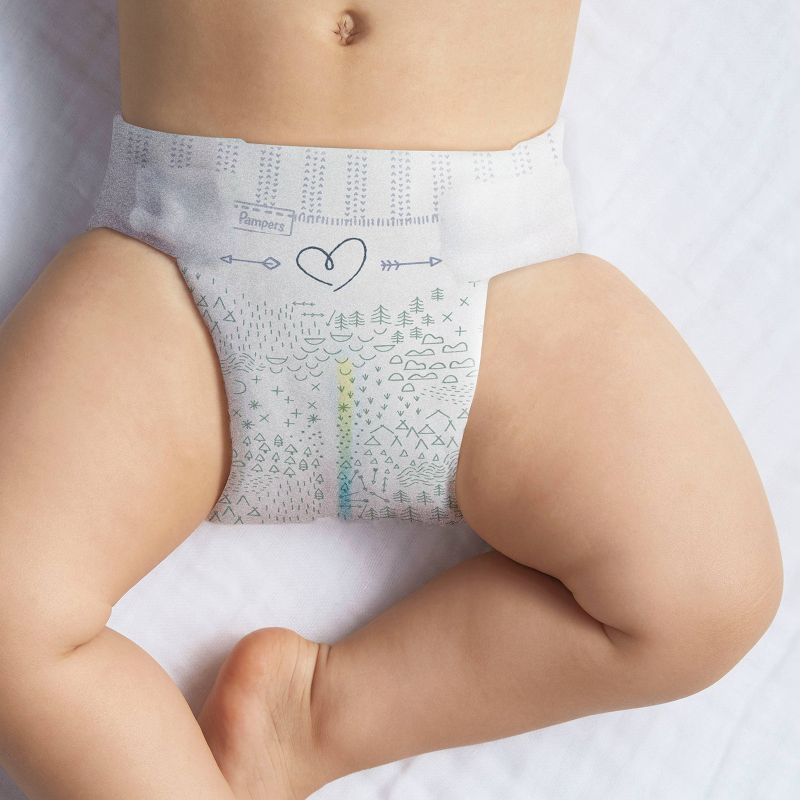 Pampers Pure Protection Disposable Diapers Size 1 - 132ct + Size 2 - 120ct & Pampers Aqua Pure Wipes - 560ct - Bundle