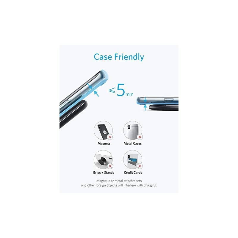 Wireless Chargers Bundle PowerWave Pad Stand Upgraded QiCertified 75W for iPhone Xs Max XR XS X 88 Plus 10W Fast Charging Samsung Galaxy S10 S9 S8 Note 10 Note 9 No AC Adapter