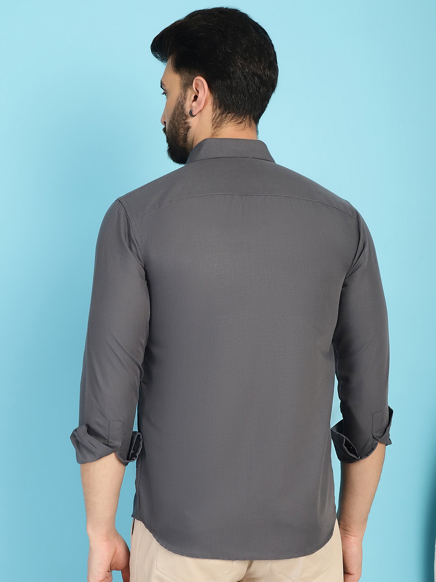 Indian Needle Grey Regular Fit Shirt