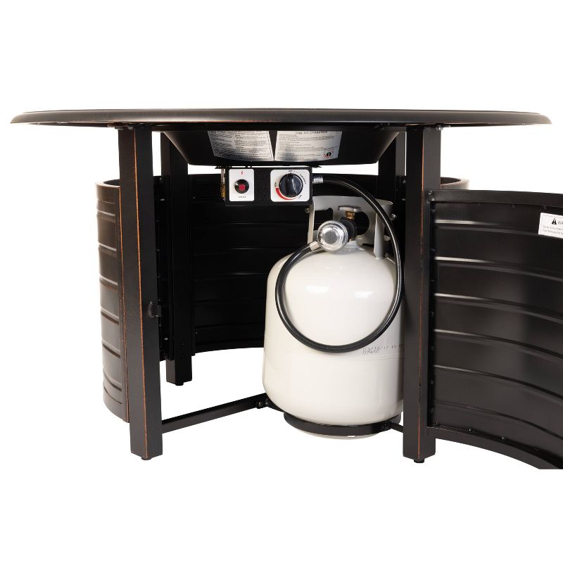 Finn Round Aluminum LPG Fire Pit - Fire Sense