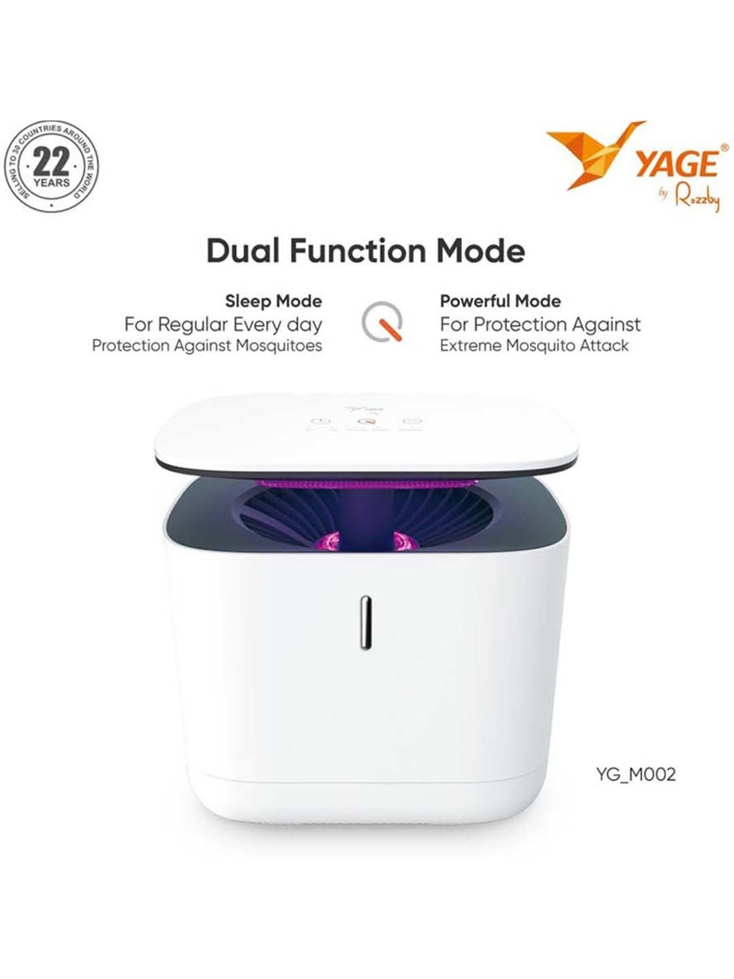 Yage YG-M002 Electric Insect Killer Suction Trap For Indoor and Outdoor (White)