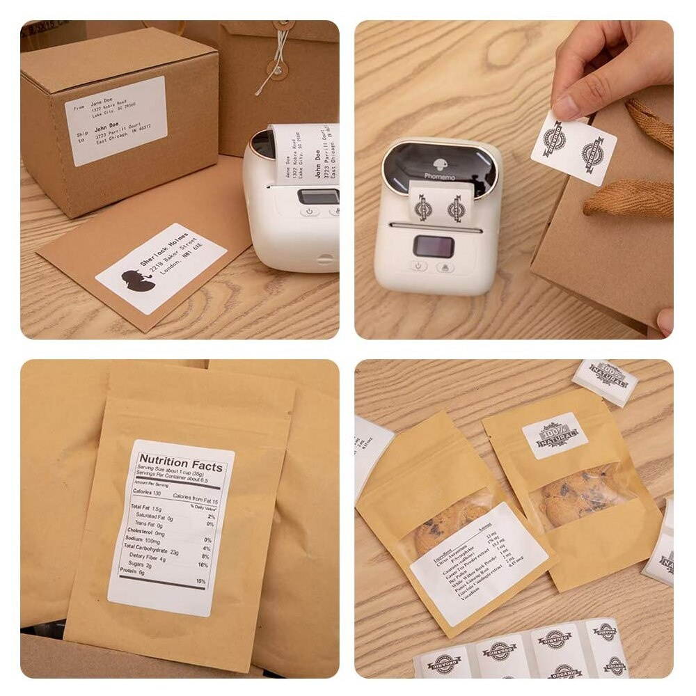 Portable Thermal Sticker Printer for Android for iPhone Wireless Bluetooth Label Maker Machine Barcode Printing