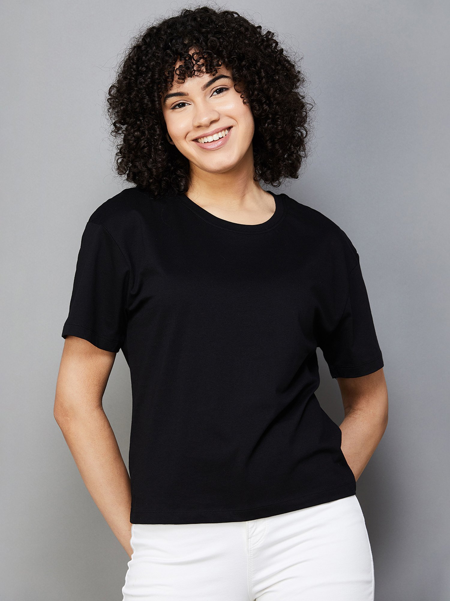 Fame Forever by Lifestyle Black Regular Fit T-Shirt