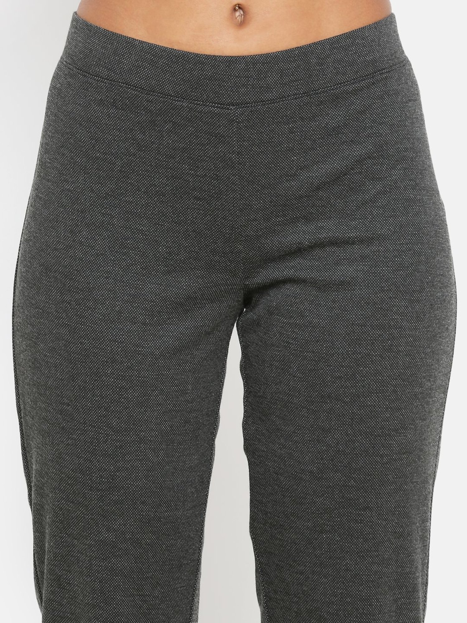 Office & You Grey Mid Rise Trousers