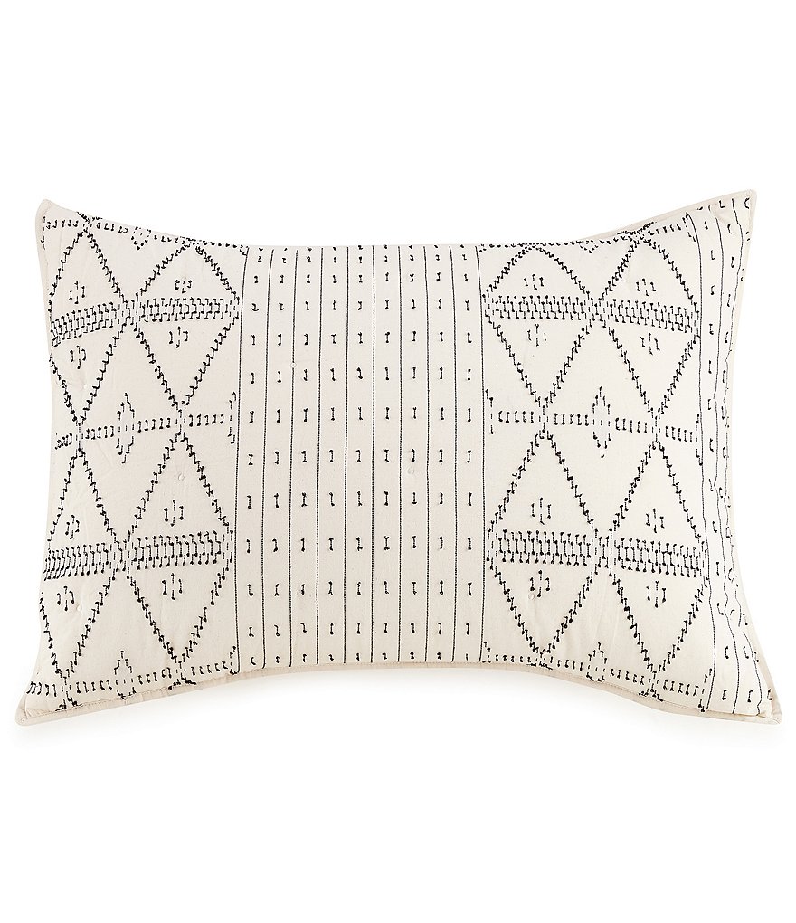 LEMIEUX ET CIE Geo Tick Quilted Sham