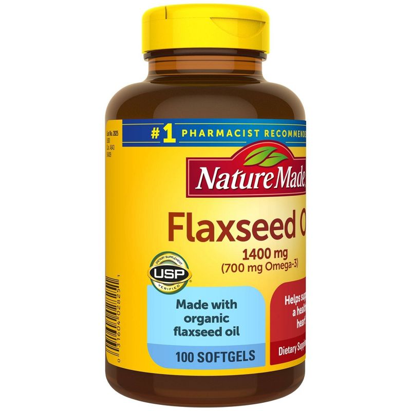 Nature Made Flaxseed Oil 1400 mg Softgels - 100ct