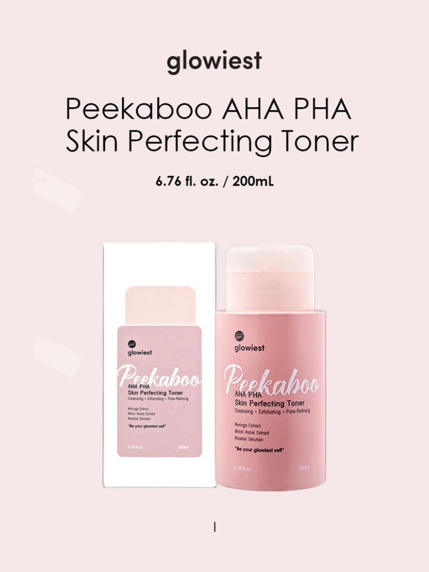 Glowiest Peekaboo AHA PHA Skin Perfecting Toner - 200 ml