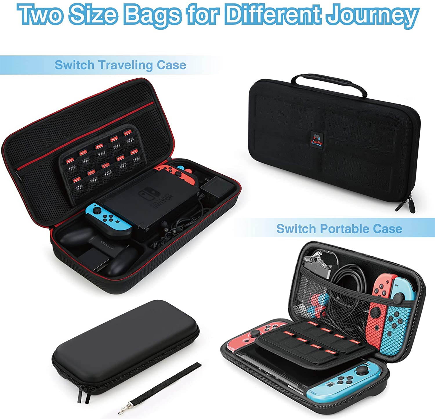 HEYSTOP 25 in 1 Accessories Bundle Compatible with Nintendo Switch,Carry Case, PlayStand, Joycon ,Steering Wheel, Joycon Grip, Screen Protector, Protective Case Cover, Controller Charge Dock &More