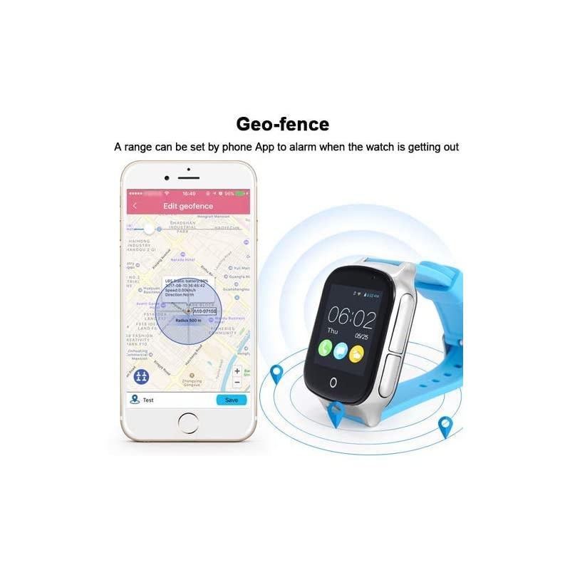 3G WiFi Phone Call GPS Smart Watch Realtime Tracking GPS Tracker Watch GeoFence Elderly GPS Watch Touch Screen Camera Step Counter SOS Alarm AntiLost Watch for Dementia Alzheimers