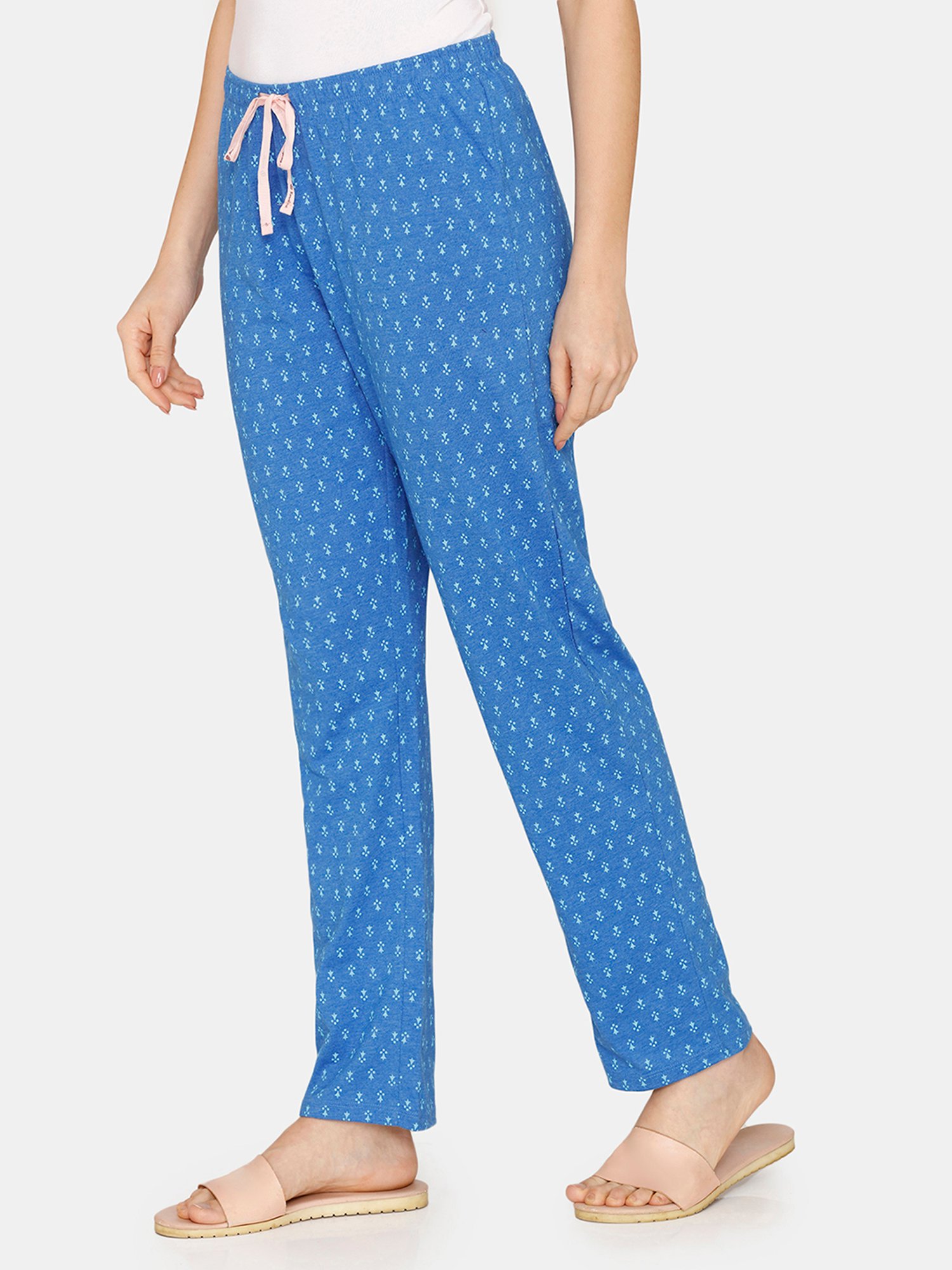 Rosaline by Zivame Blue Printed Pyjamas