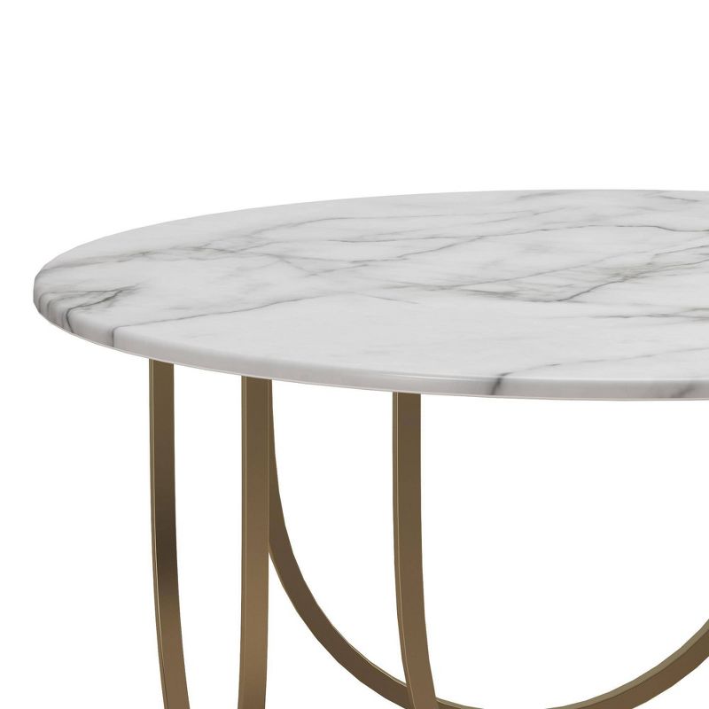 Gwyneth Coffee Table White Marble/Gold - CosmoLiving by Cosmopolitan