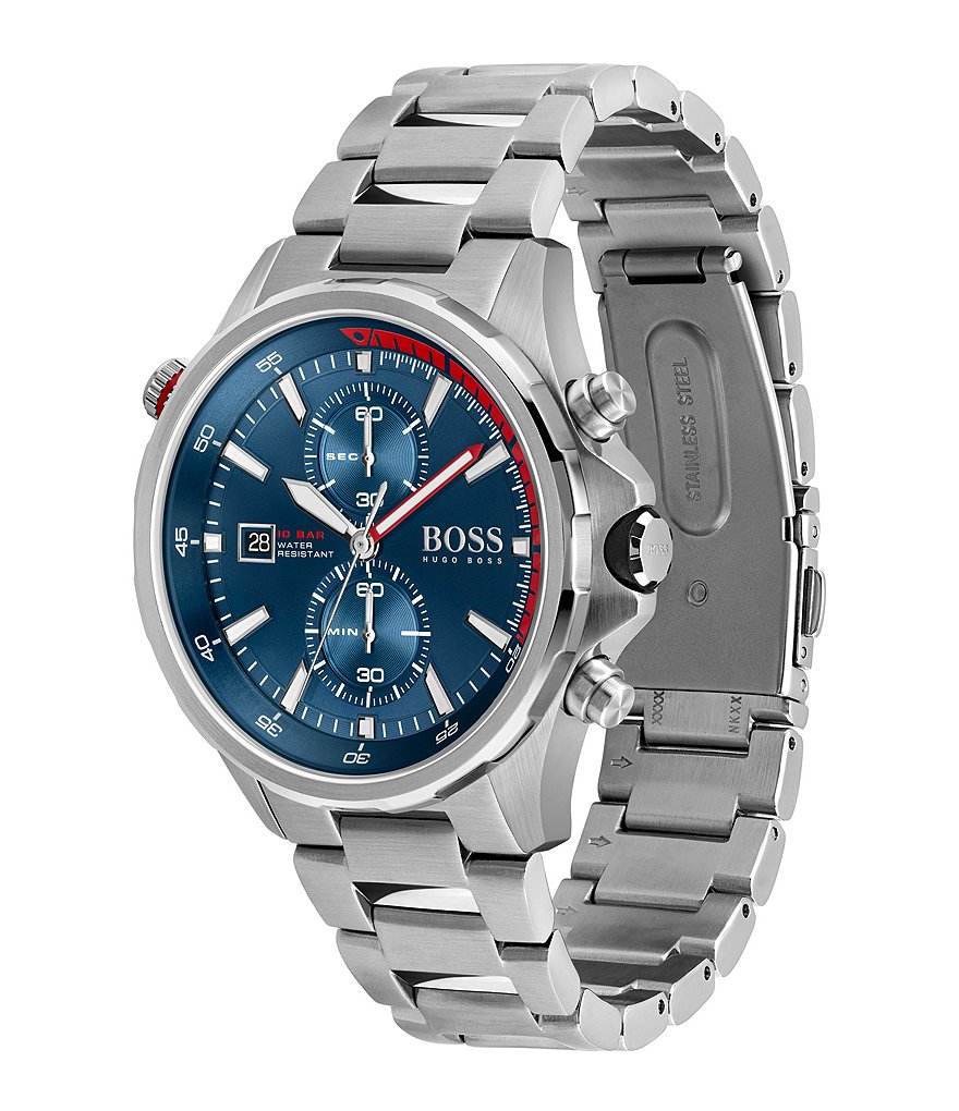 BOSS Hugo Boss Globetrotter Stainless Steel Bracelet Watch