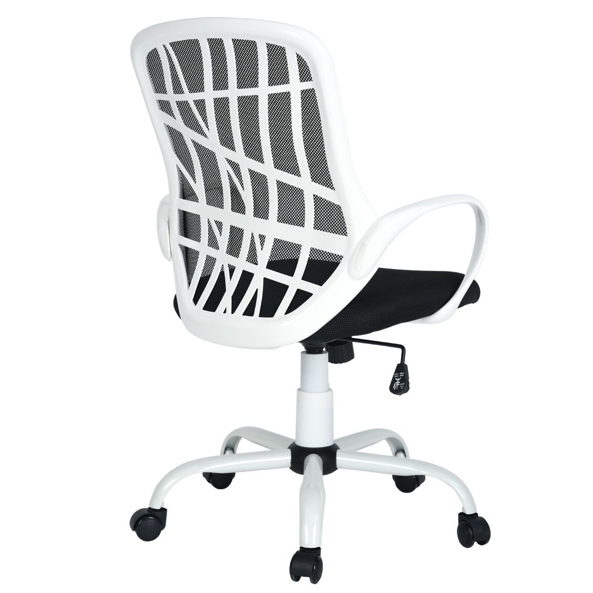 Furniture R White Mesh Swivel Office Chair