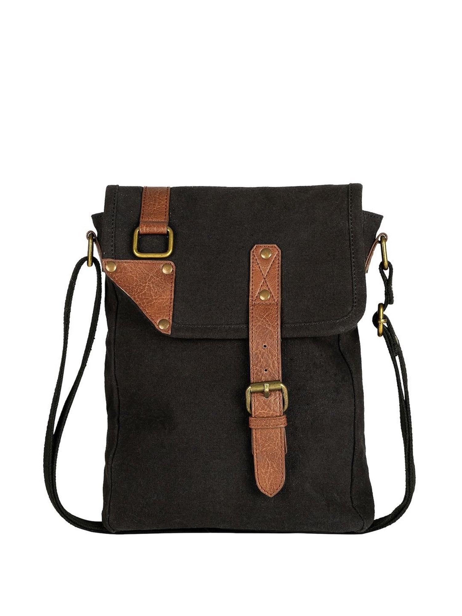 Mona B Black Solid Medium Cross Body Bag