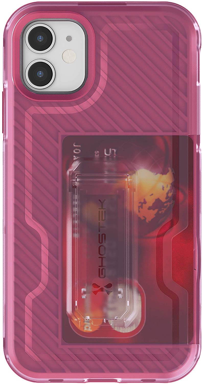 Ghostek Iron Armor Belt Clip iPhone 11 Holster Case with Kickstand and Card Holder Slot Slim Shockproof Design Heavy Duty Protection Wireless Charging Compatible 2019 iPhone 11 (6.1 Inch) - (Blue)