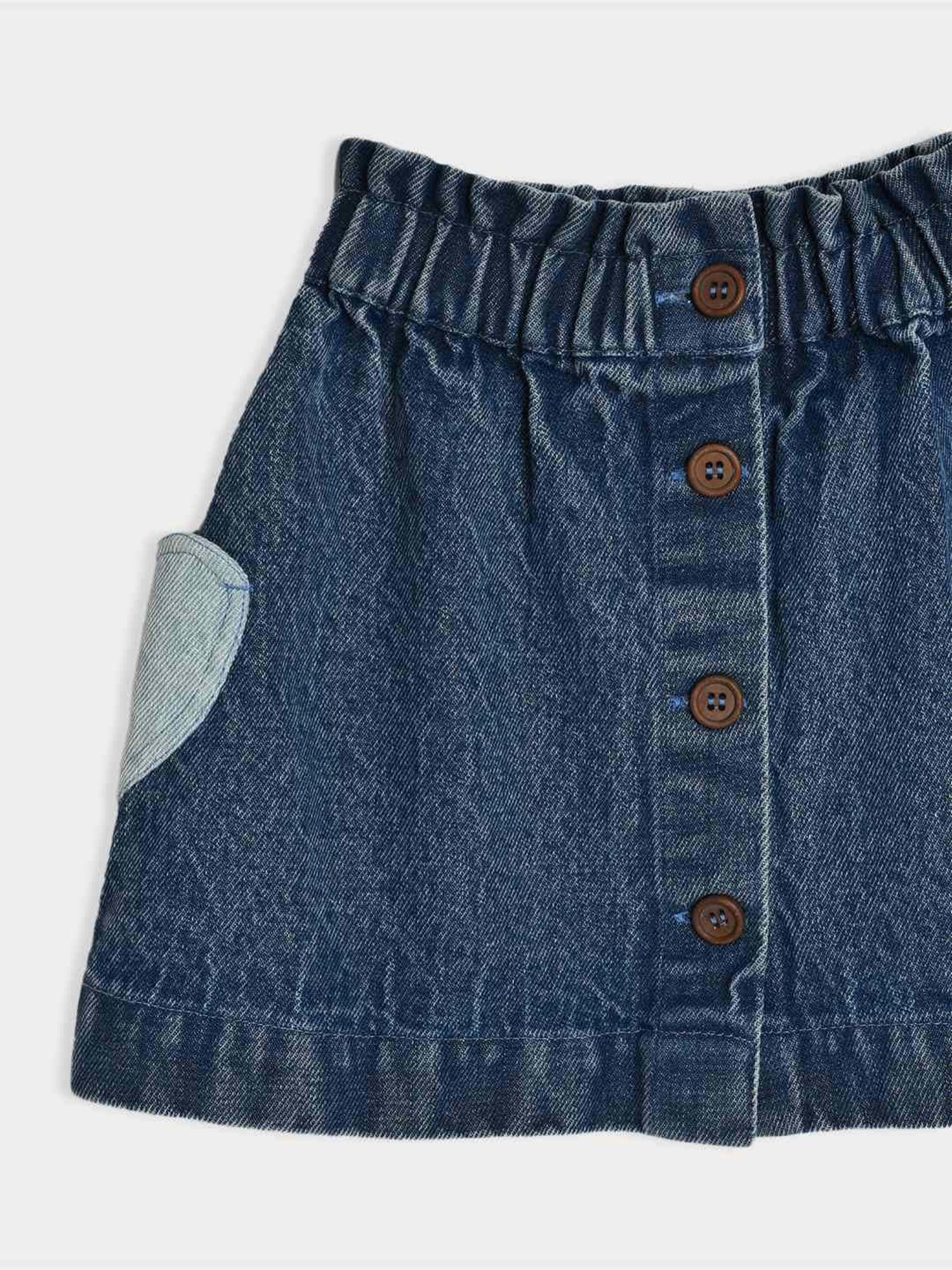 MINIKLUB Kids Blue Cotton Embellished Skirt