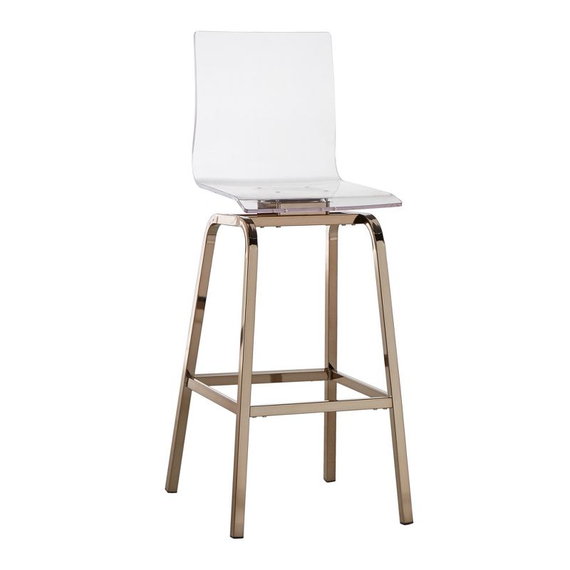 Set of 2 29" Alta Modern Barstools Champagne Gold - Inspire Q