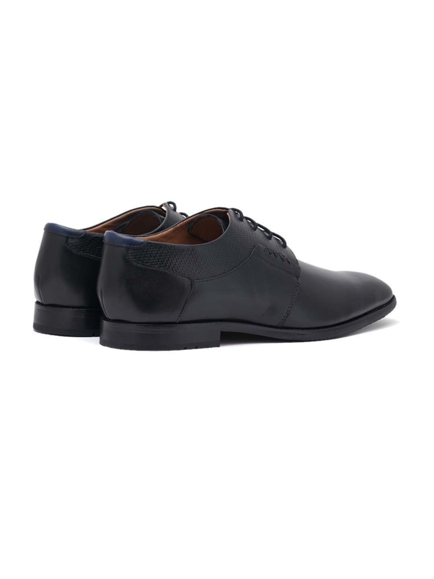 Ruosh Men's Colombo Black Derby Shoes